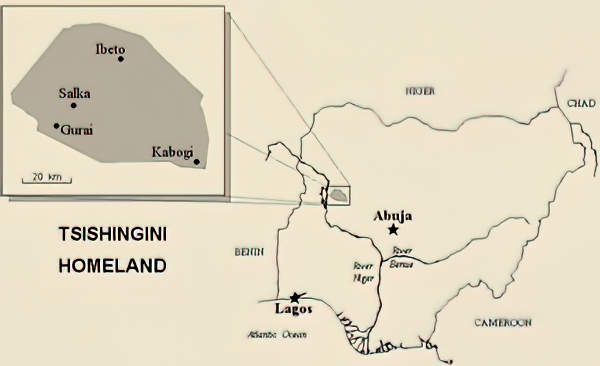 Kambari people map