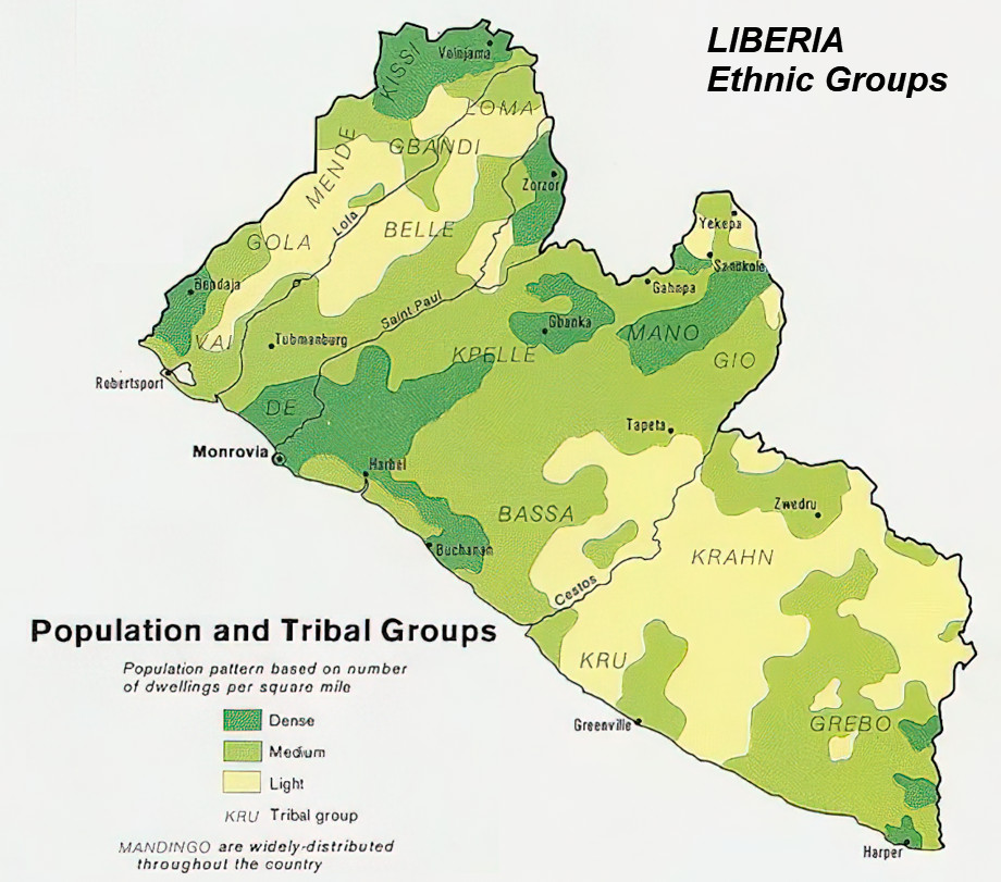 Liberia Ethnic Map