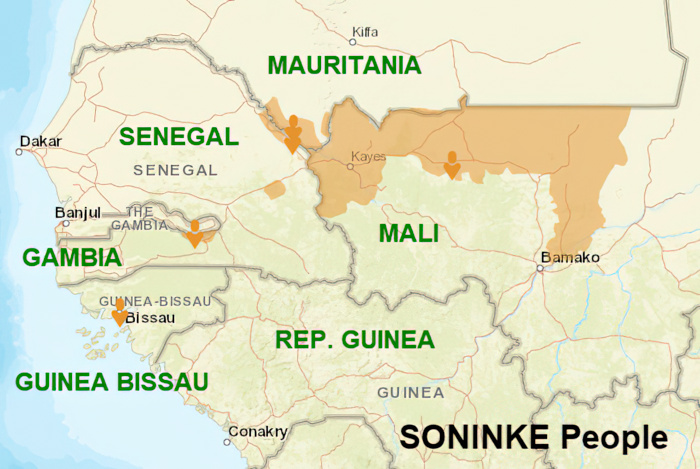 Soninke people Map